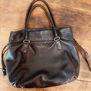 Kate Spade Pebbled Leather Drawstring Tote Bag